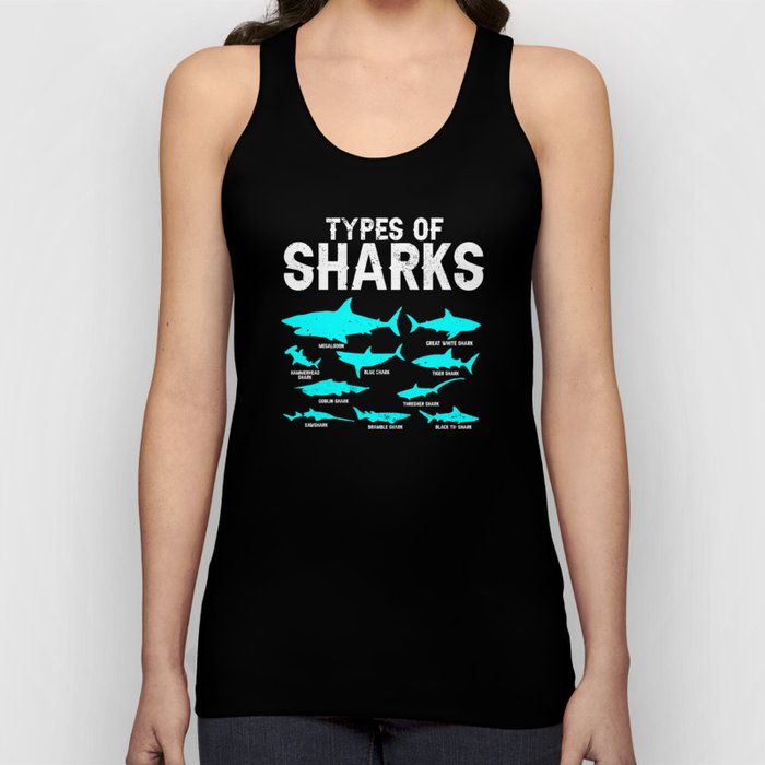 Marine Biology I Shark Identification I Types of Sharks Tank Top