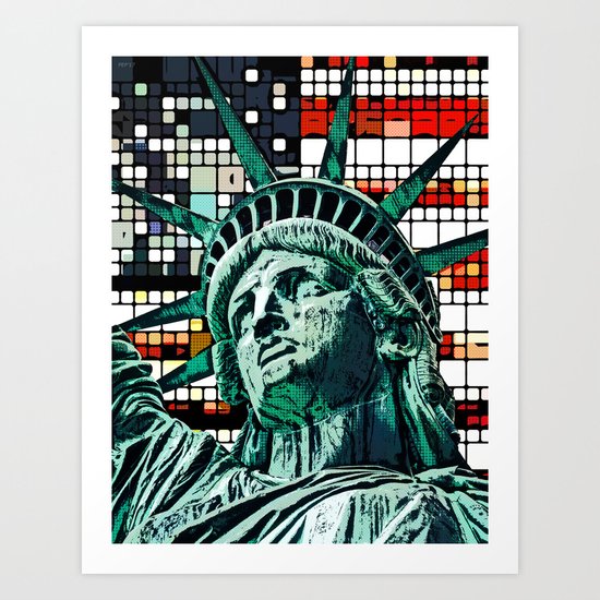 Patriotic Statue of Liberty Art Print