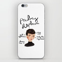 Style Icon Audrey Hepburn iPhone Skin