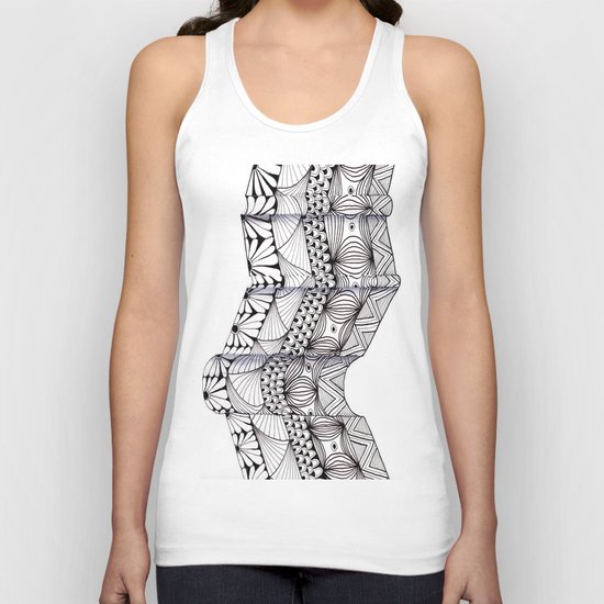 Zentangle Architectural Molding Unisex Tank Top