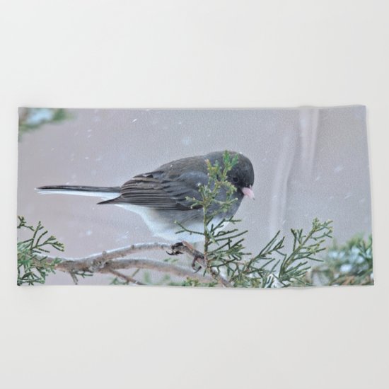Reverie (Dark-eyed Junco) Beach Towel