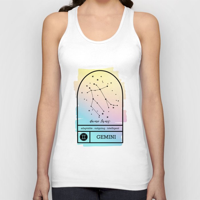 Gemini Zodiac | Pastel Gradient Tank Top