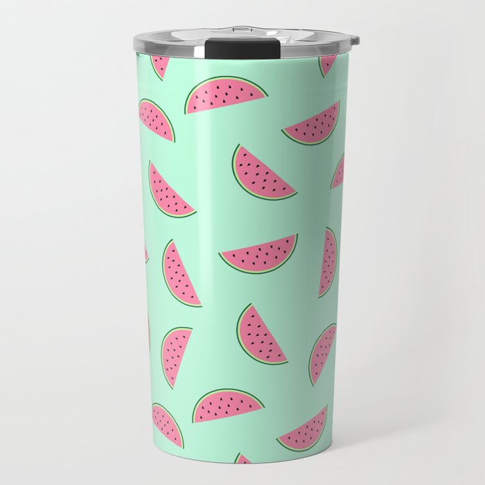 Seamless Watermelon Pattern Travel Mug