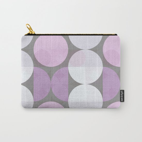pink grey circular pattern Carry-All Pouch