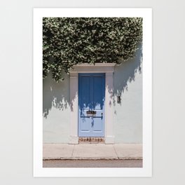 Blue door in Charleston South Carolina USA | Travel Photography Art Print