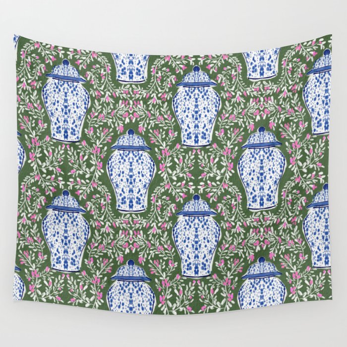 Chinoiserie Blossoms Wall Tapestry