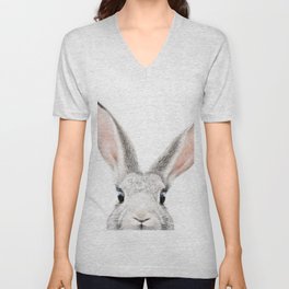 Hello Bunny V Neck T Shirt
