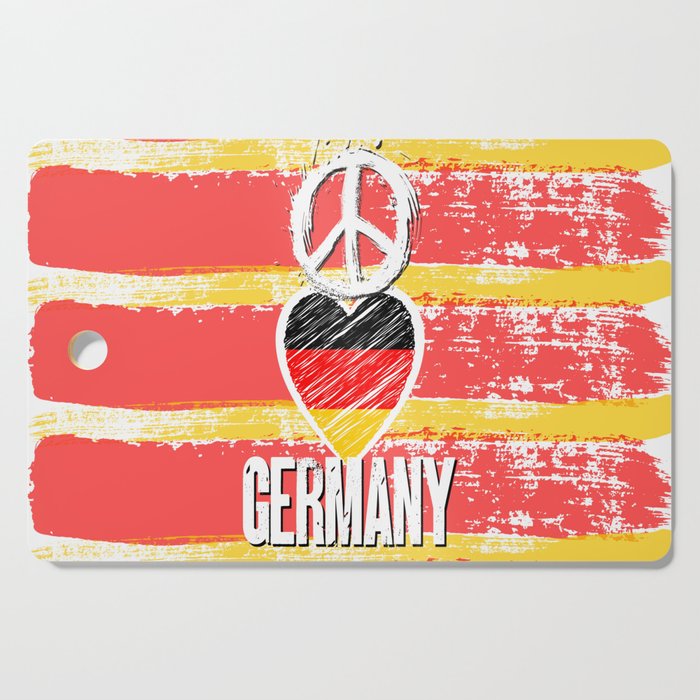 Peace, Love, Germany Cutting Board