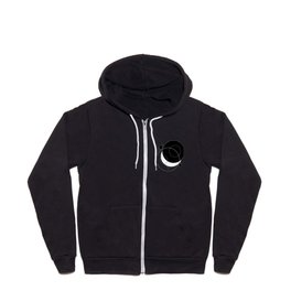 Black & White Moon Full Zip Hoodie