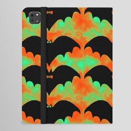 Bats And Bows Orange Green iPad Folio Case