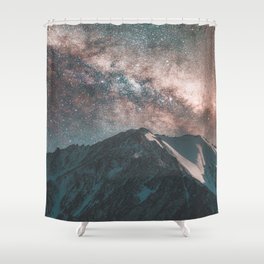 Mountains Stars Shower Curtain