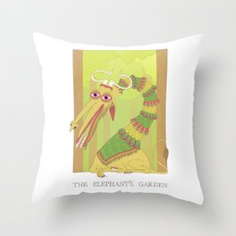 The Elephant's Garden - The Perpetual Glibb Throw Pillow