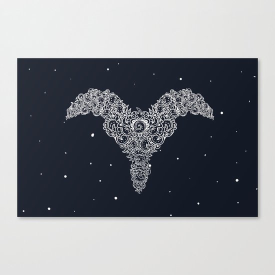 Aries Symbol Pattern Canvas Print