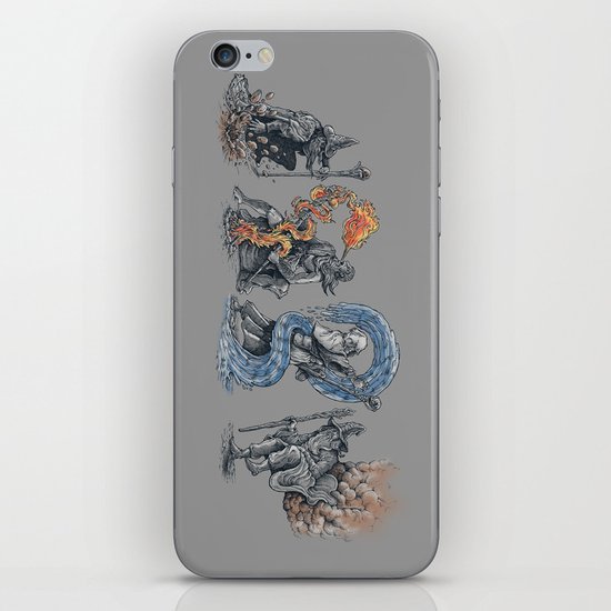 earth - fire - water - (bad) air iPhone & iPod Skin