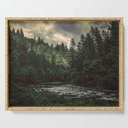 Pacific Northwest River - Nature Photography Serving Tray