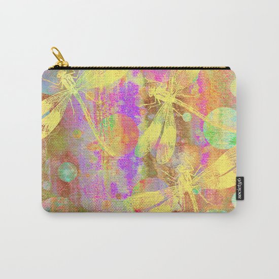 A Dragonflies and Dots Carry-All Pouch