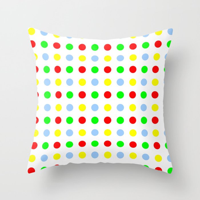 new polka dot 11 - multicolor Throw Pillow