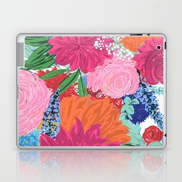 Pretty Colorful Big Flowers Hand Paint Design Laptop Skin