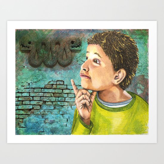 My Grandfather was Mayan Art Print