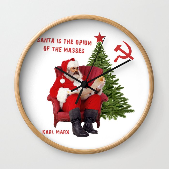 Karl Marx Santa Wall Clock