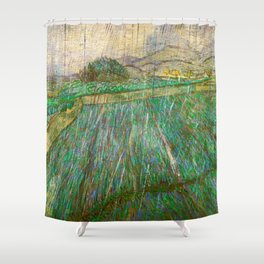 Vincent van Gogh "Rain" Shower Curtain