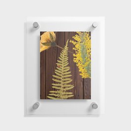 Yellow Pressed Flowers - Pretty Florals  Floating Acrylic Print