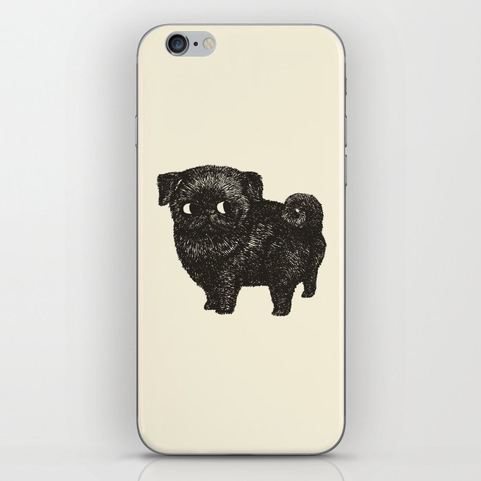 Black Pug iPhone Skin