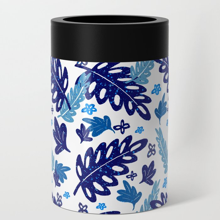 Indigo leaf pattern Can Cooler