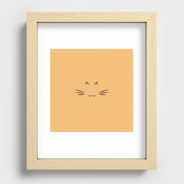 Feline Fine- Orange Recessed Framed Print