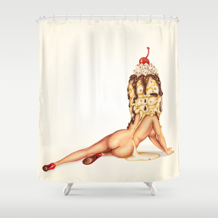 Ice Cream Girl 1 Shower Curtain