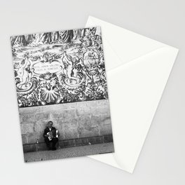 street musician Stationery Cards