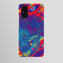 the catrina in floral crown of the death in ecopop butterfly art Android Case