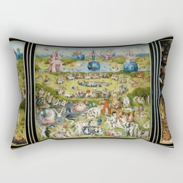 The Garden Of Earthly Delights - Bosch Leonardo Climate Changes  Rectangular Pillow