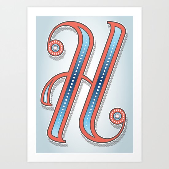 Letter H Art Print