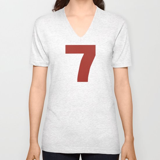 Number 7 Unisex V-Neck