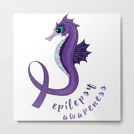 Epilepsy Awareness Metal Print