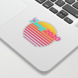Vapor-Wave-Yang-Logo Sticker