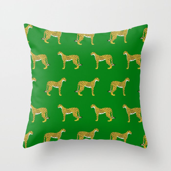 Cheetah Jungle Lush Throw Pillow