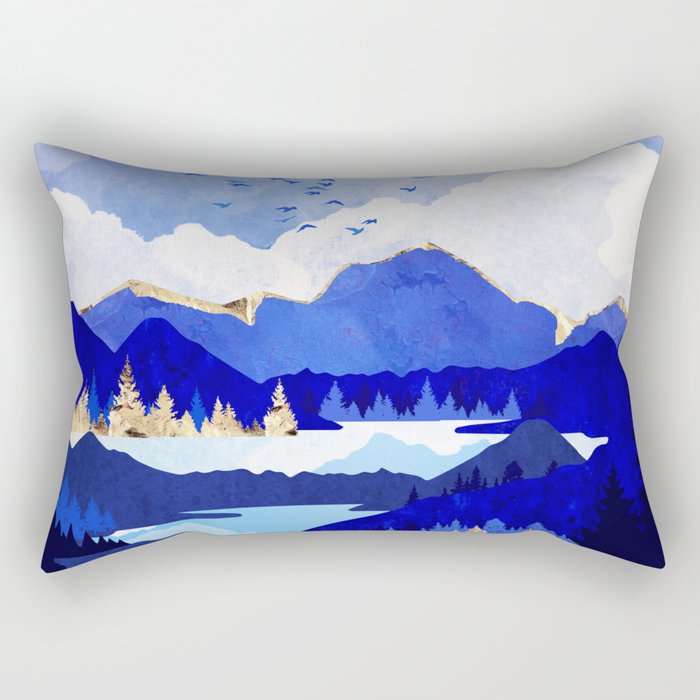 Blue Lake Rectangular Pillow