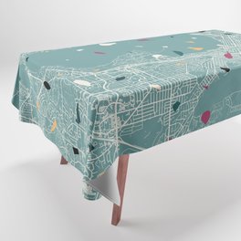Madison, USA - terrazzo city map collage Tablecloth