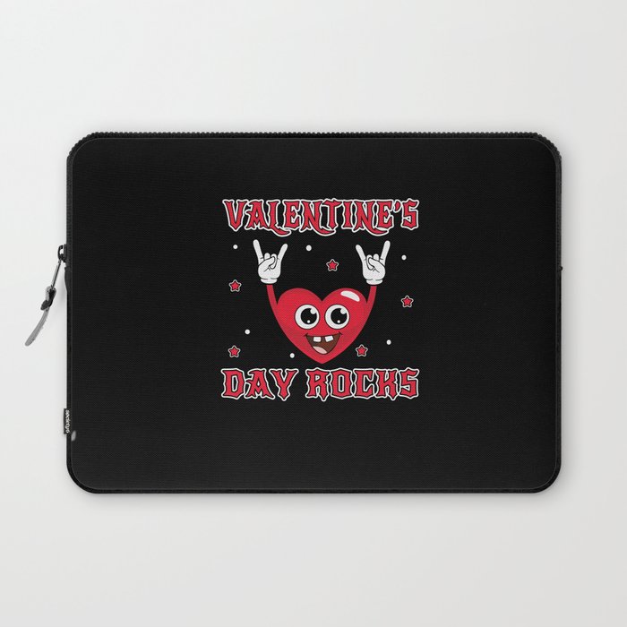 Kawaii Rock Rocker Hearts Day Valentines Day Rock Laptop Sleeve