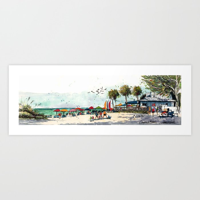Coquina Beach on Anna Maria Island Art Print