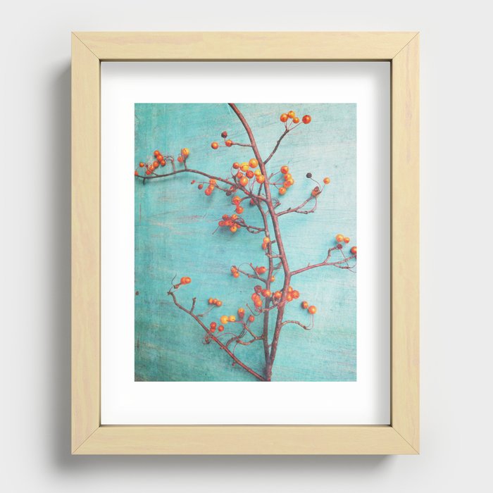 She Hung Her Dreams on Branches - autumn botanical still life photo cottage decor Recessed Framed Print