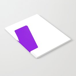 v (Violet & White Letter) Notebook