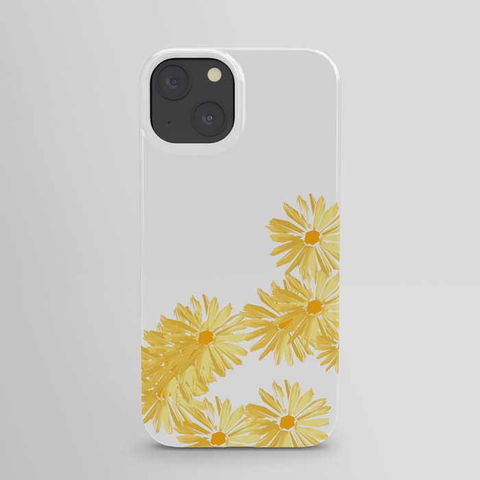 Flower minimal margarita daisy yellow iPhone Case