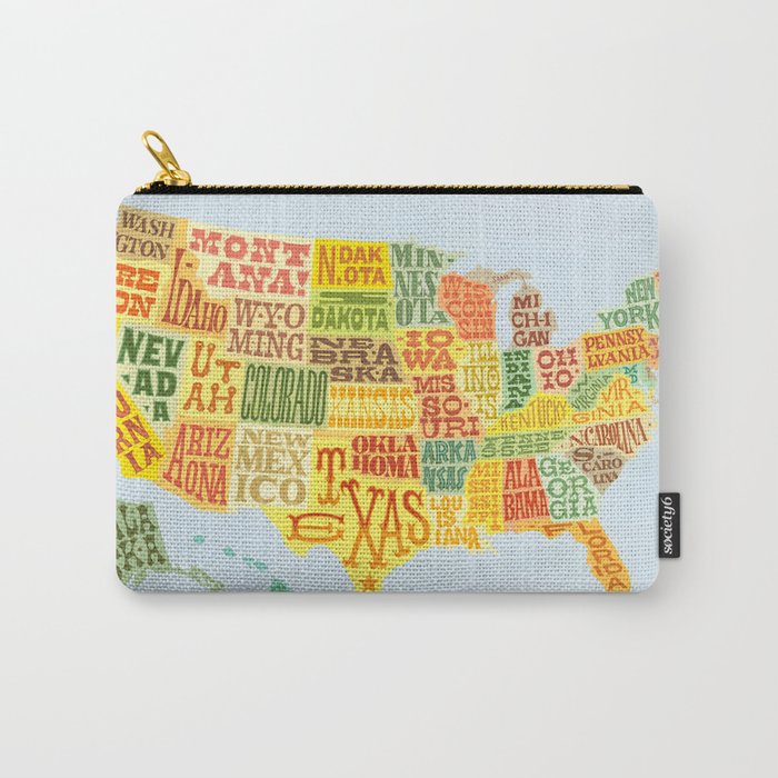 United States of America Map Carry-All Pouch