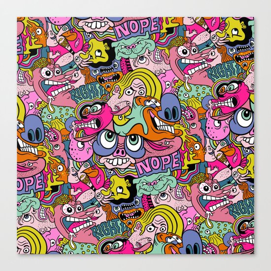 Doodles gone wild Canvas Print