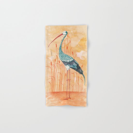 An Exotic Stork Hand & Bath Towel