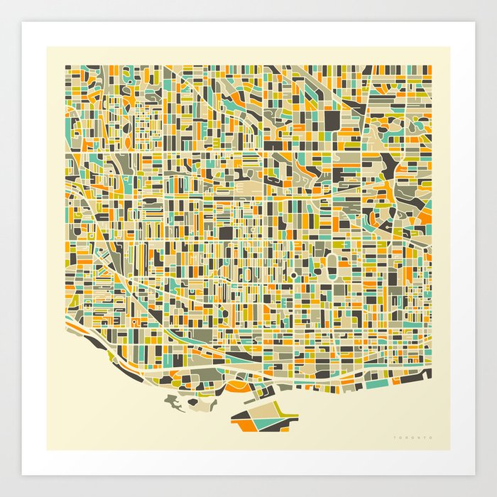 Toronto Map Art Print By Jazzberryblue Society6 Discover, own and collect contemporary art from exciting artists from around the world. toronto map art print by jazzberryblue