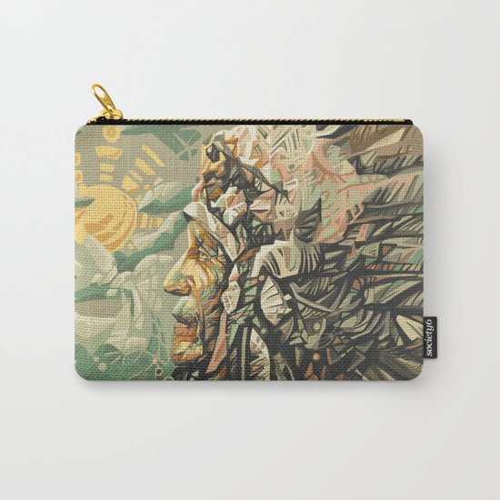 native american portrait Carry-All Pouch